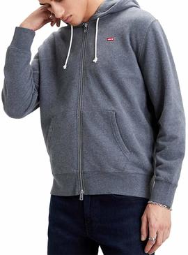 Sudadera Levis Zip Gris para Hombre