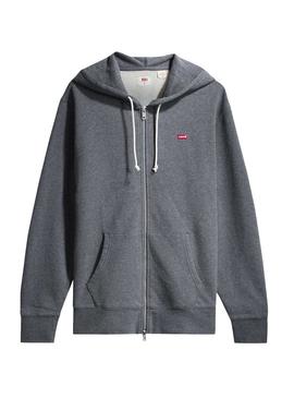 Sudadera Levis Zip Gris para Hombre