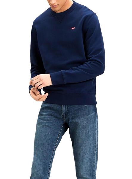 Sudadera Basic Crew Azul para Hombre