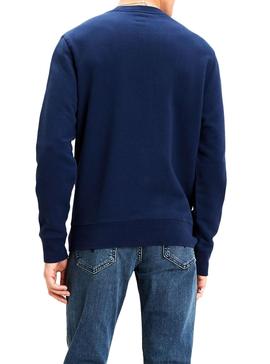 Sudadera Levis Basic Crew Azul para Hombre