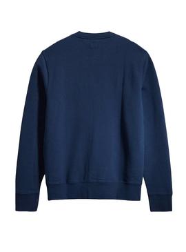 Sudadera Levis Basic Crew Azul para Hombre