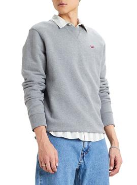 Sudadera Levis Basic Crew gris para Hombre