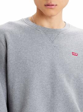 Sudadera Levis Basic Crew gris para Hombre