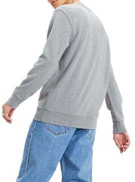 Sudadera Levis Basic Crew gris para Hombre