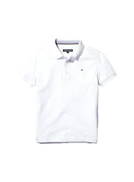 Tumba En todo el mundo torpe Polo Tommy Hilfiger Basic Blanco Niño