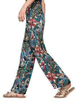 Pantalon Pepe Jeans Flores Tropical Mujer