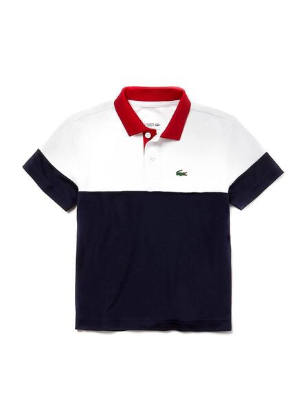  Lacoste Polo de manga corta para niño, Rojo - : Ropa