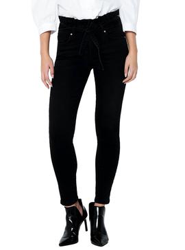 Pantalon Vaquero Only Hush Negro para Mujer