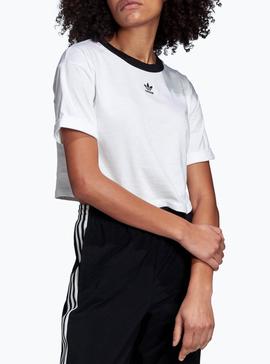 Camiseta Adidas Crop Blanco para Mujer