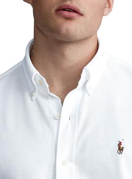 Camisa Polo Ralph Lauren Oxford Blanco para Hombre