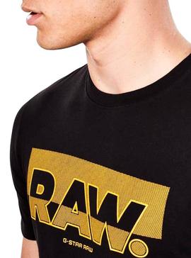 Camiseta G Star Raw Graphic Slim Negro para Hombre