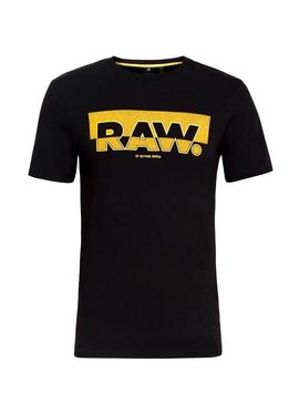 Camiseta G Star Raw Graphic Slim Negro para Hombre