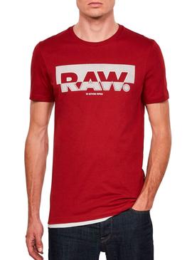Camiseta G Star Raw Graphic Slim Rojo para Hombre
