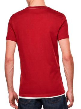 Camiseta G Star Raw Graphic Slim Rojo para Hombre