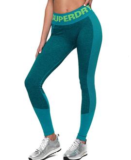 Leggings Superdry Active Seamless Verde Mujer