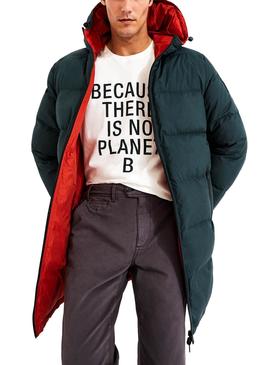 Cazadora Ecoalf Vintage Verde y Rojo para Hombre