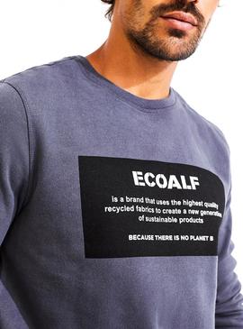 Sudadera Ecoalf Patch Label Azul para Hombre