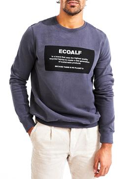Sudadera Ecoalf Patch Label Azul para Hombre