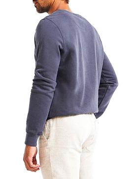 Sudadera Ecoalf Patch Label Azul para Hombre