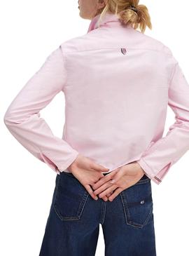 Camisa Tommy Jeans Technic Rosa para Mujer