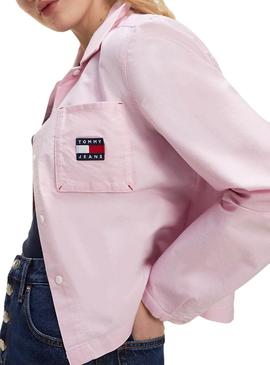 Camisa Tommy Jeans Technic Rosa para Mujer