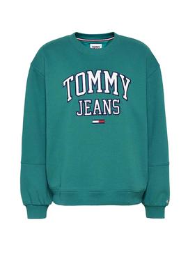 Sudadera Tommy Jeans Collegiate Verde para Mujer