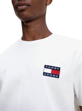 Camiseta Tommy Jeans Big Patch Blanco para Hombre