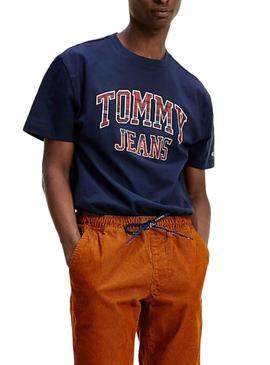 Camiseta Tommy Jeans Collegiate Azul para Hombre
