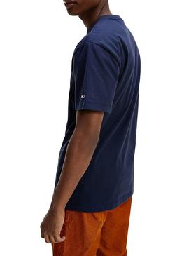 Camiseta Tommy Jeans Collegiate Azul para Hombre