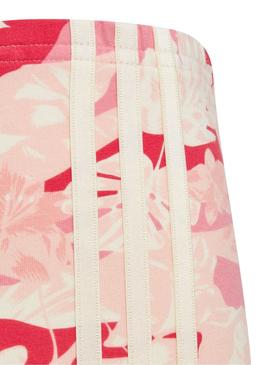 Leggings Adidas Flores Rosa para Niña