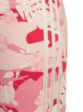 Leggings Adidas Flores Rosa para Niña