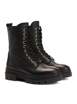 Botas Tommy Hilfiger Rugged Negro Para Mujer