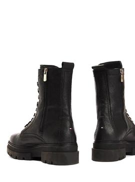 Botas Tommy Hilfiger Rugged Negro Para Mujer