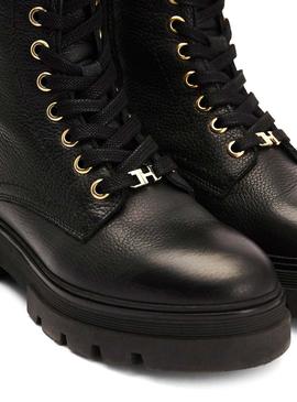 Botas Tommy Hilfiger Rugged Negro Para Mujer