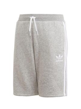 Bermudas Adidas Fleece Gris Niño