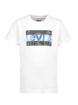 Camiseta Levis Camo Blanco para Niño
