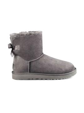 Botas UGG Mini Bailey Bow II Gris Mujer