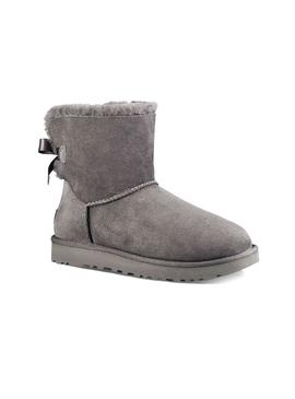 Botas UGG Mini Bailey Bow II Gris Mujer