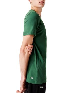 Camiseta Lacoste Geometrico Verde para Hombre