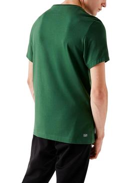Camiseta Lacoste Geometrico Verde para Hombre