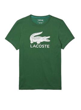 Camiseta Lacoste Geometrico Verde para Hombre
