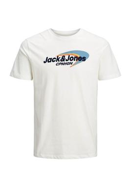 Camiseta Jack and Jones Workwear Blanco Hombre