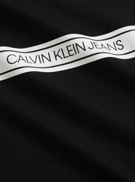 Camiseta Calvin Klein Jeans Stripe Negro Mujer