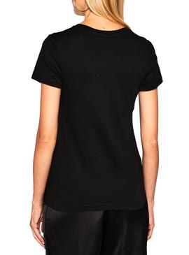 Camiseta Calvin Klein Jeans Stripe Negro Mujer