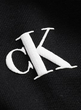 Sudadera Calvin Klein Jeans Cropped Negro Mujer