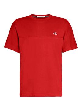 Camiseta Calvin Klein Jeans Back Logo Rojo Hombre