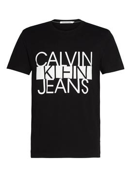 Camiseta Calvin Klein Colorblock Stripe Negro 