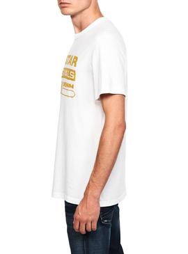 Camiseta G Star Raw Wavy Blanco para Hombre