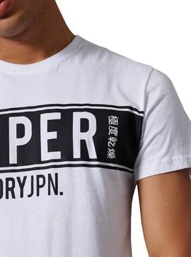 Camiseta Superdry Panel Blanco para Hombre