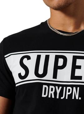 Camiseta Superdry Panel Negro para Hombre
